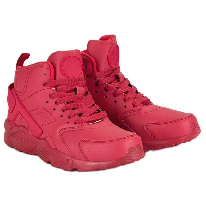 Czerwone obuwie nad kostkę 1