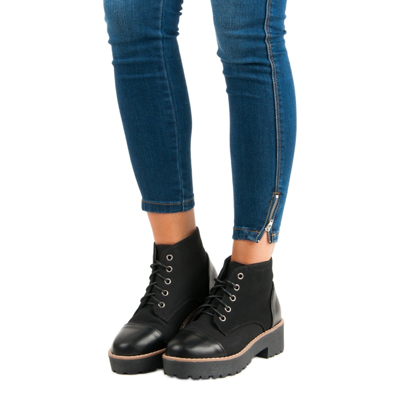 Rockowe botki workery czarne 1