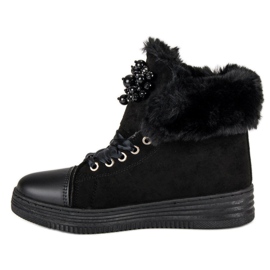 Ocieplane trampki czarne 2