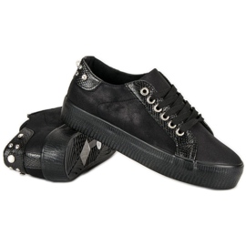 Sweet Shoes Modne Buty Sportowe czarne 6