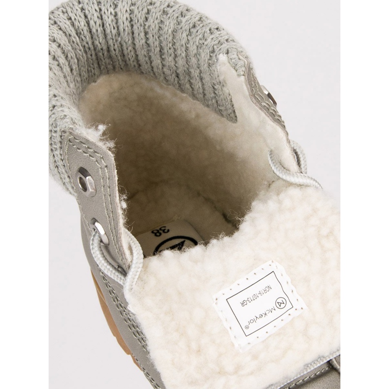 Szare Traperki Z Kożuszkiem MCKEYLOR 1