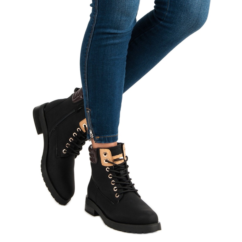 Juliet Czarne traperki 2