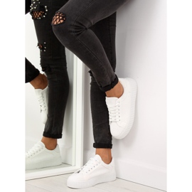 Trampki na wysokiej podeszwie białe AX03 White 1