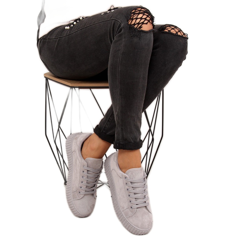 Trampki na wysokiej podeszwie szare AX03 Grey 2