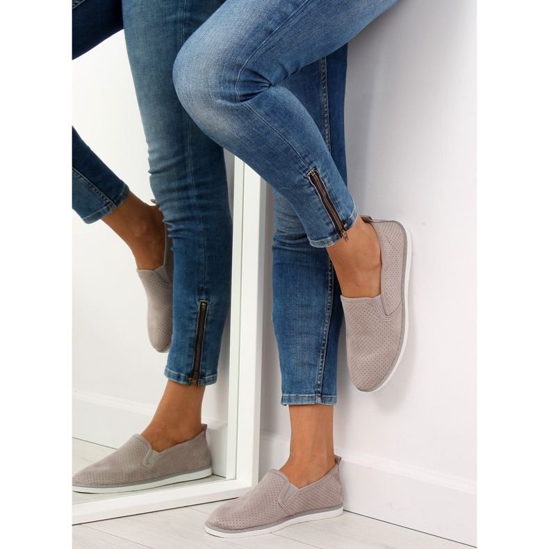 Tenisówki slip-on szare LA08P Grey 1