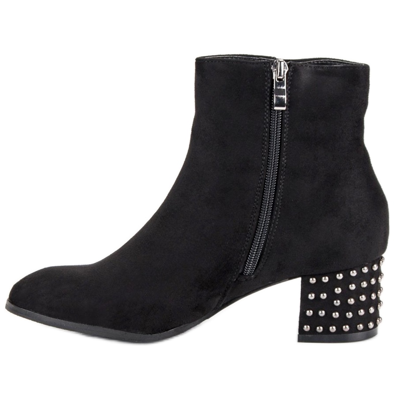 Filippo Eleganckie Zamszowe Botki czarne 1