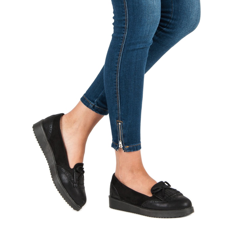 Ch. Creation Czarne mokasyny 2