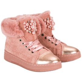 Ocieplane trampki różowe 2