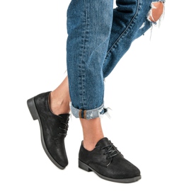 Wygodne Wiązane Półbuty czarne 2