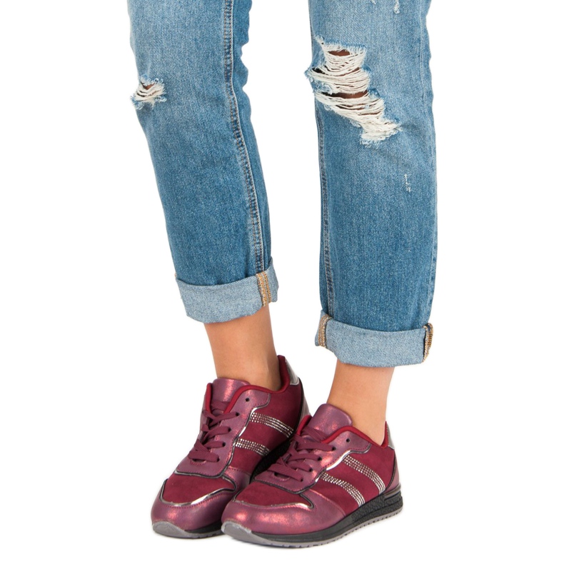 Bordowe Trampki VICES czerwone 1