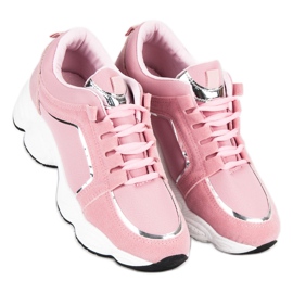 Zamszowe buty sportowe vices różowe 5
