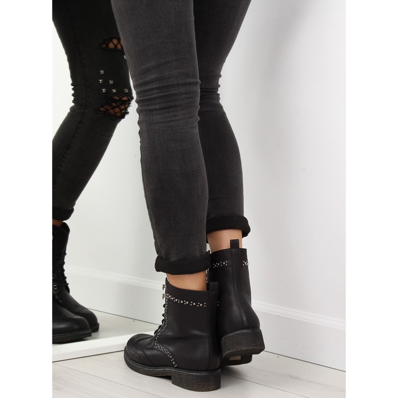 Workery z ćwiekami czarne 432-PA Black 2