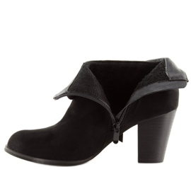 Botki na obcasie czarne 863-GA Black 2