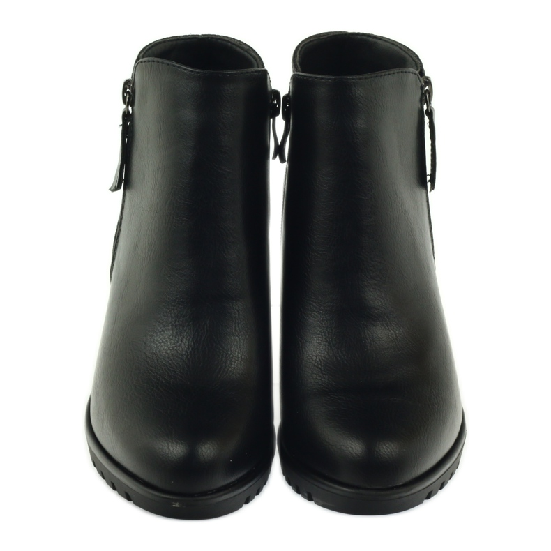 M.Daszyński Botki na słupku czarne 1708 3