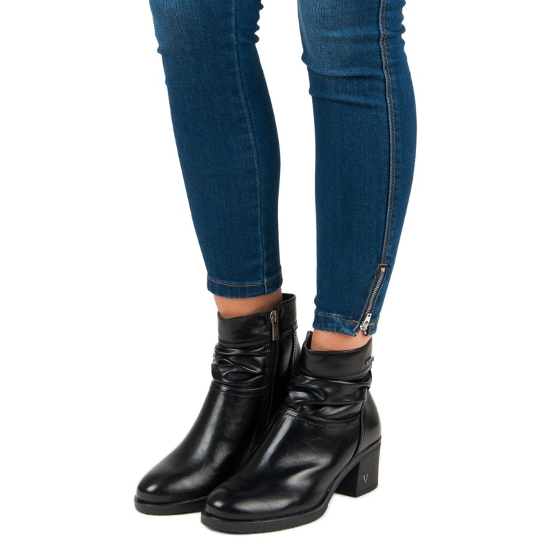 Czarne Botki Damskie VINCEZA 1