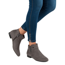 Vinceza Szare botki płaskie 2