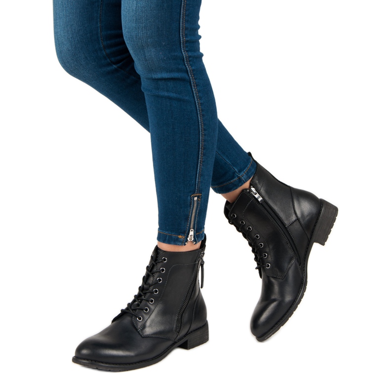 Wygodne workery vinceza czarne 2