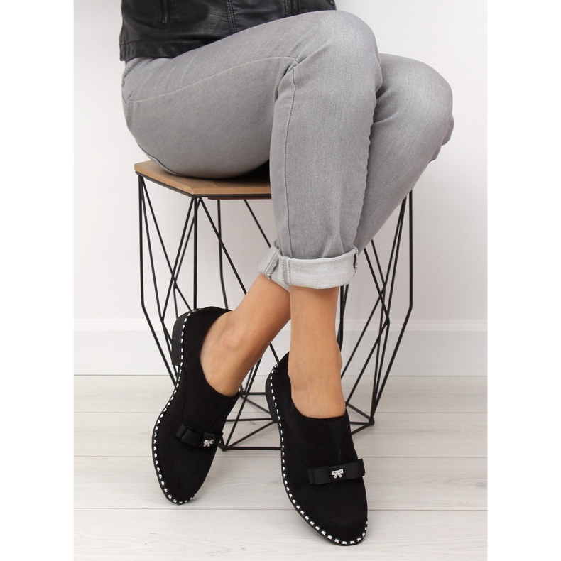 Mokasyny damskie czarne BL218 Black 1