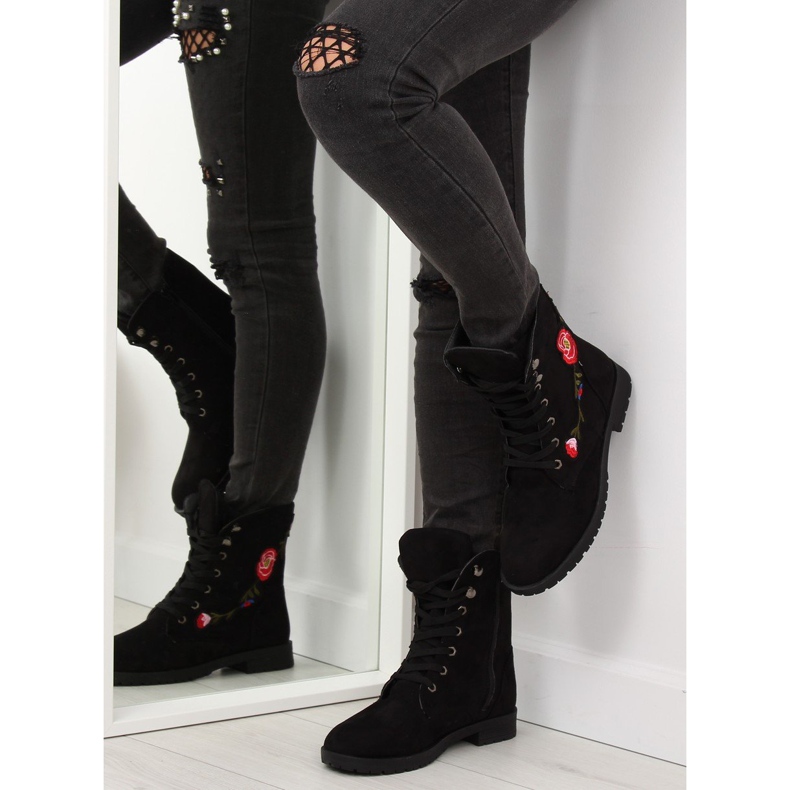 Workery z haftem czarne AB-9 Black 1