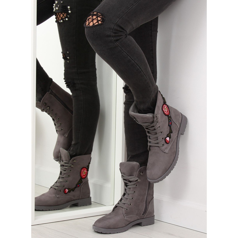 Workery z haftem szare AB-9 Grey 1