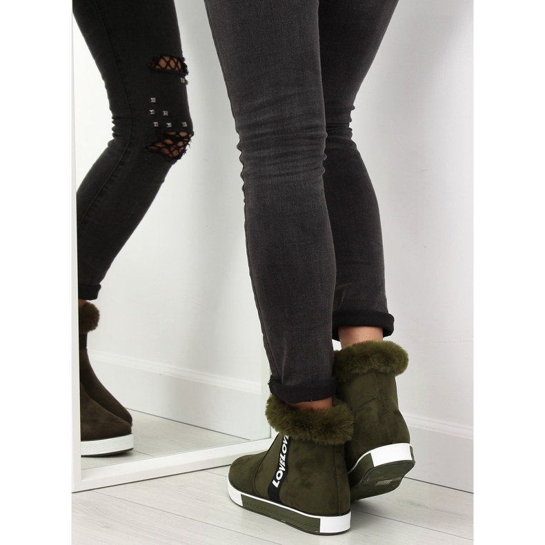 Trampki za kostkę ocieplane zielone NB252P Army Green 2