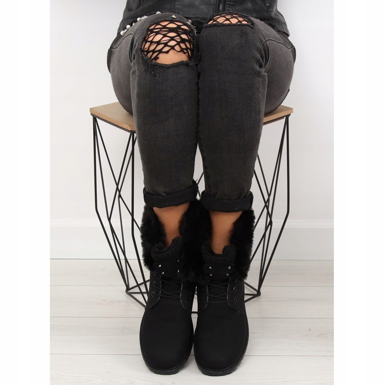 Timberki ocieplane czarne BL137P Black 2