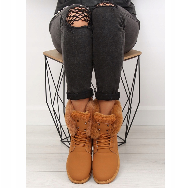 Timberki ocieplane camel BL137P Camel brązowe 2