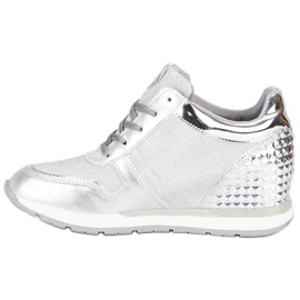 Srebrne trampki sneakersy szare 1