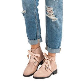 Seastar Wiązane Zamszowe Botki brązowe 1