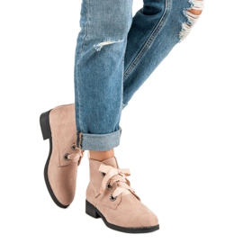 Seastar Wiązane Zamszowe Botki brązowe 2