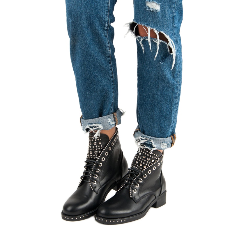 Seastar Stylowe botki workery czarne 1