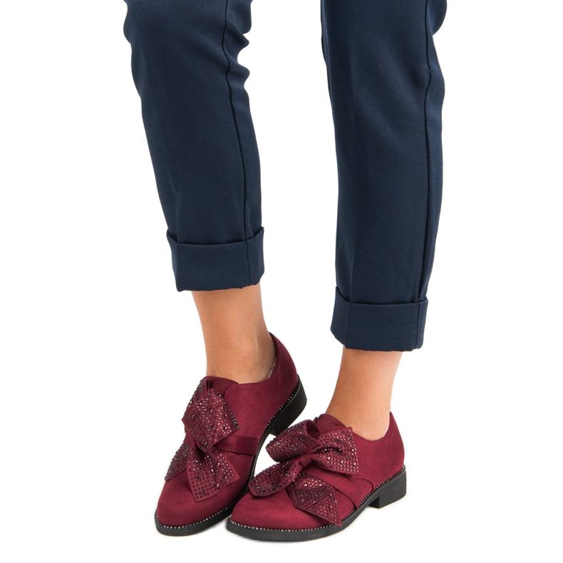 Seastar Eleganckie Zamszowe Półbuty czerwone 1