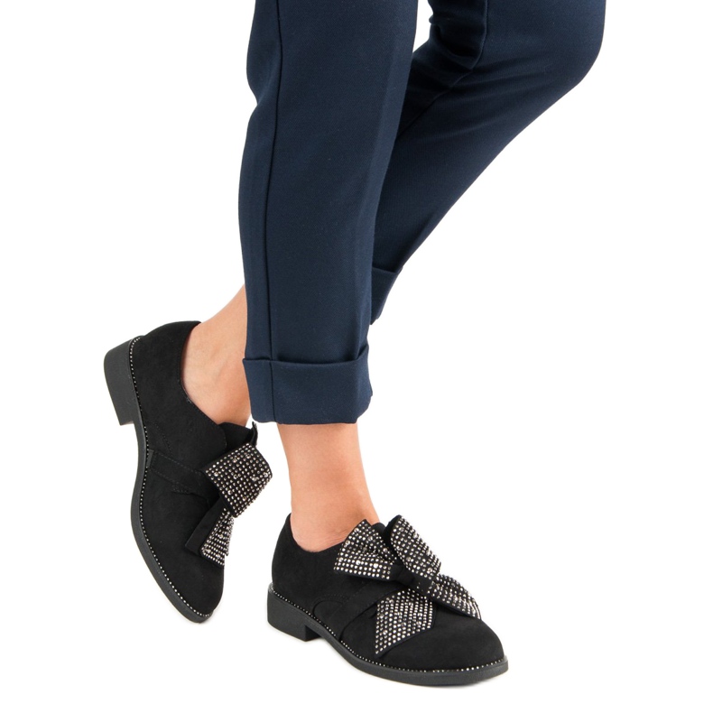 Seastar Eleganckie Zamszowe Półbuty czarne 2