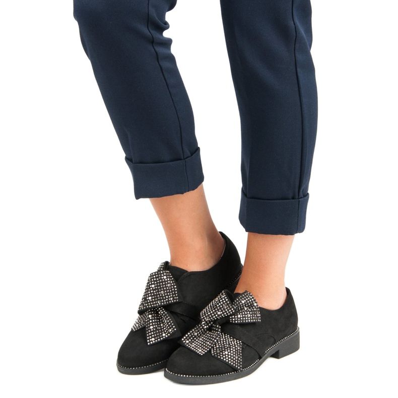 Seastar Eleganckie Zamszowe Półbuty czarne 1