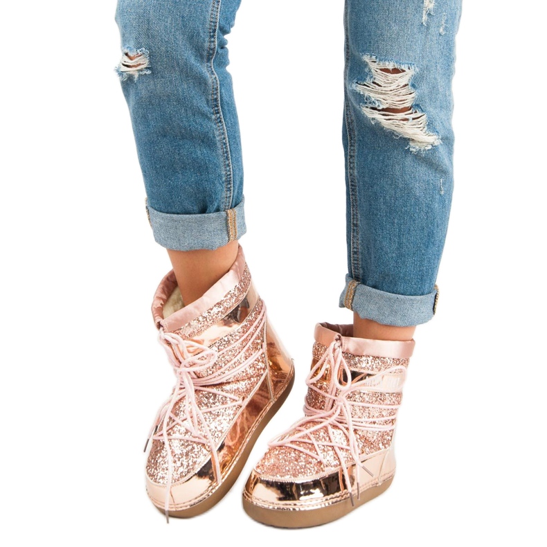 Modne Różowe Śniegowce 1