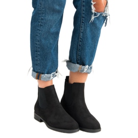 Seastar Zamszowe botki sztyblety czarne 1