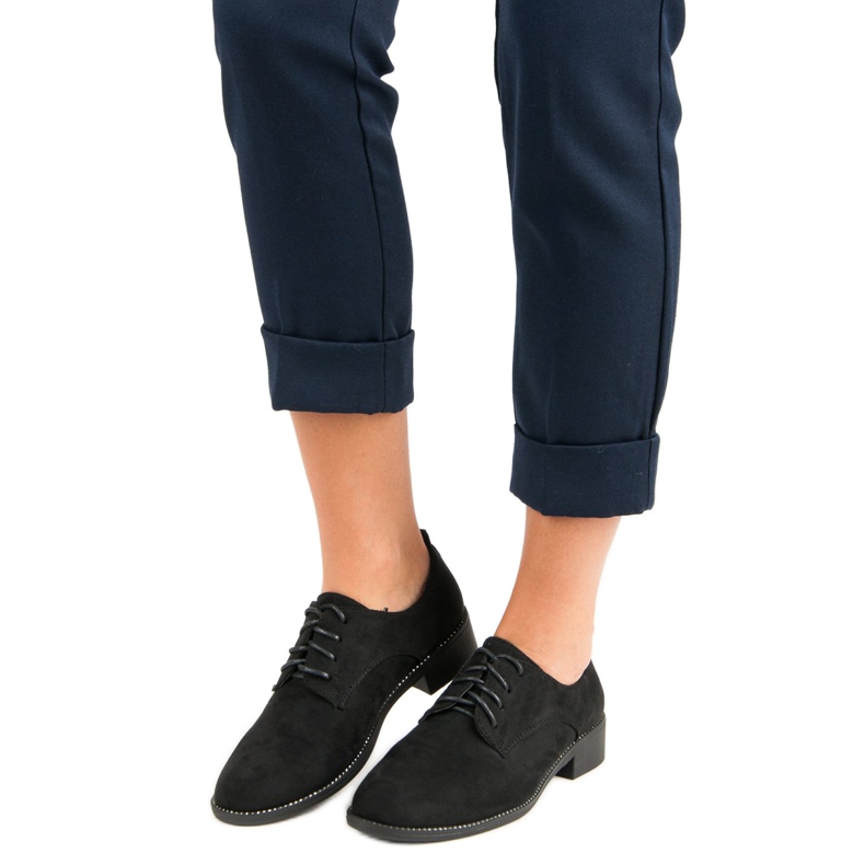 Seastar Wiązane czarne półbuty 1