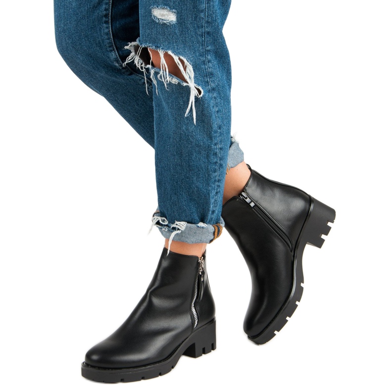 Seastar Wygodne Czarne Botki 2