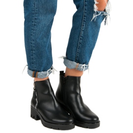 Seastar Wygodne Czarne Botki 1