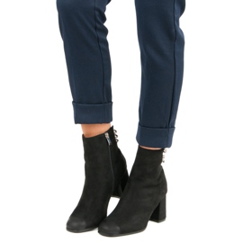 Stylowe Botki Na Słupku VINCEZA czarne 1