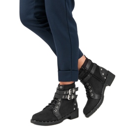 Clowse Modne botki workery czarne 2