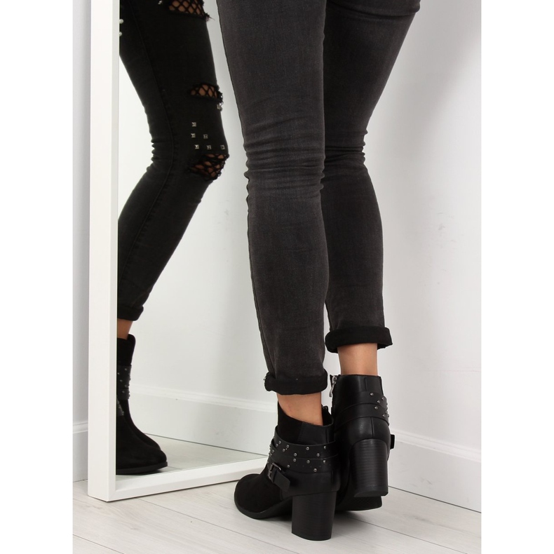 Botki na stabilnym obcasie czarne G-36 Black 2