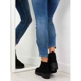 Botki sznurowane czarne 2017-4 black 2