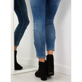 Botki na obcasie czarne F780 black 1