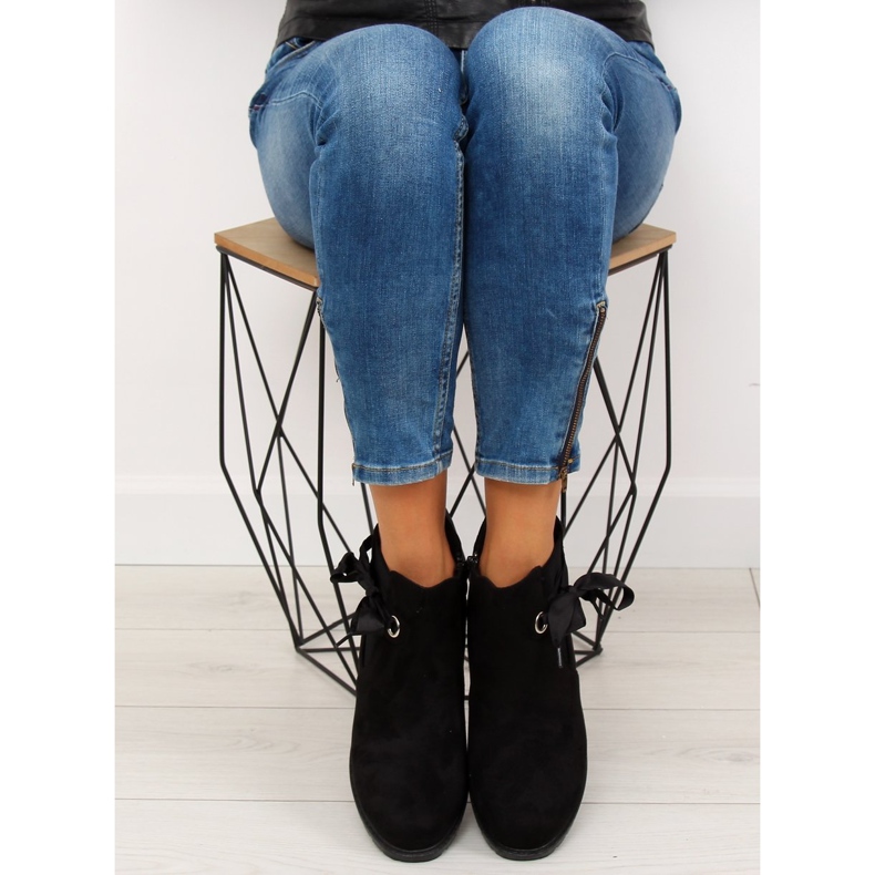 Botki sztyblety ocieplane czarne XY-528 Black 1