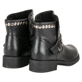 L. Lux. Shoes Rockowe Czarne Botki 4