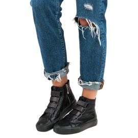 Czarne trampki nad kostkę 1