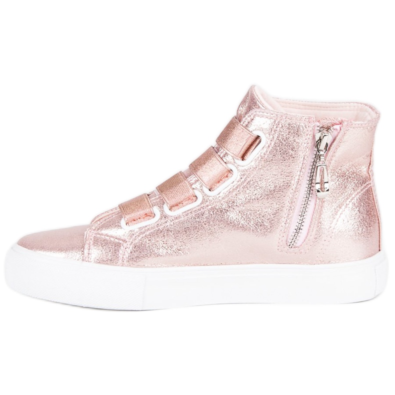 Różowe trampki nad kostkę 1