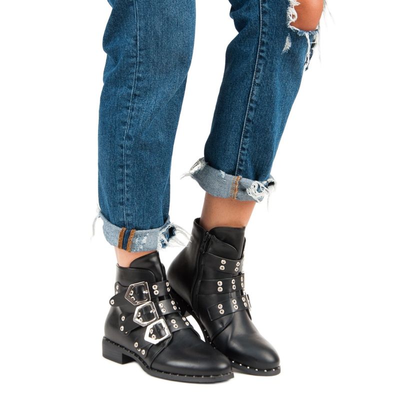 Kayla Rockowe botki czarne 1