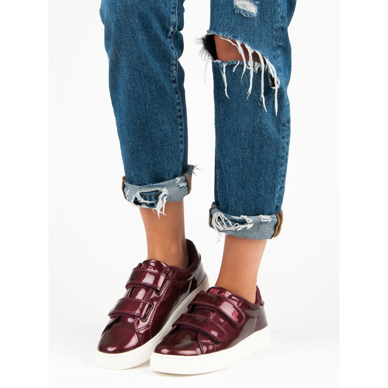 Fila Upstage Velcro Low Wmn czerwone 1